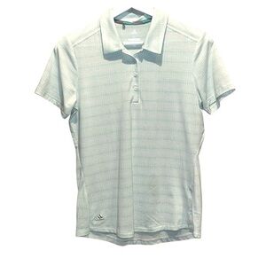 Adidas Golf Women’s Polo Shirt Size Small Green Aqua Dots